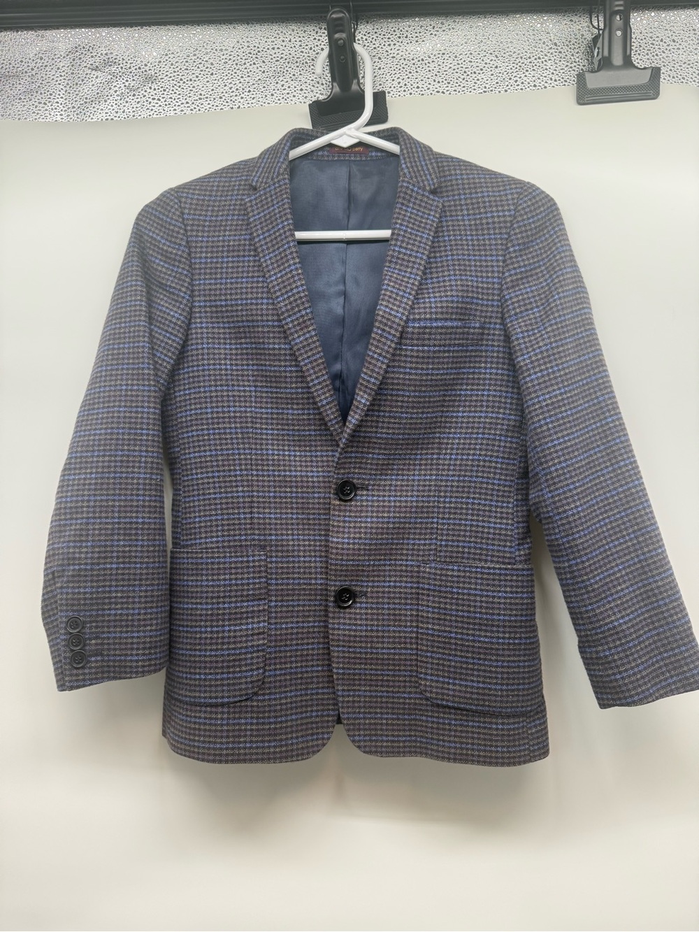 Alfa Perry Slim  Fit Boys Plaid Blazer SZ 10